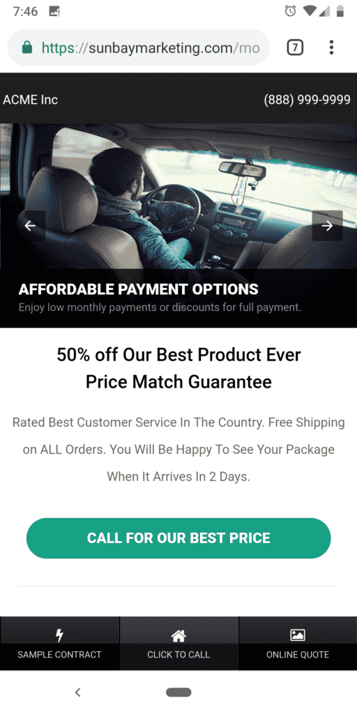 Mobile Friendly Website
